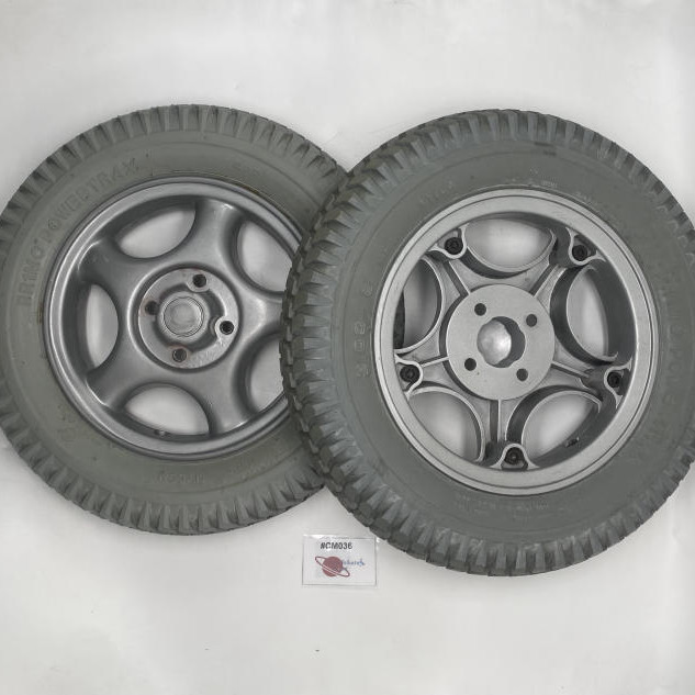PAIR OF DRIVE WHEELS FOR INVACARE POWECHAIR 1104437 | #CM036