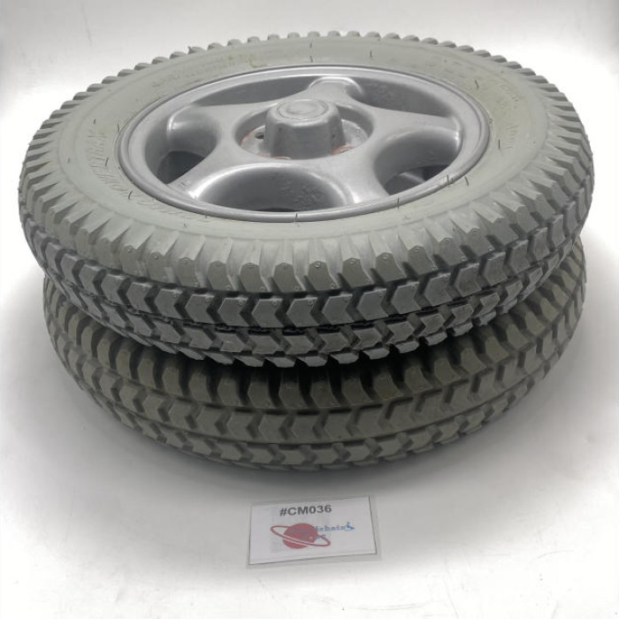 PAIR OF DRIVE WHEELS FOR INVACARE POWECHAIR 1104437 | #CM036